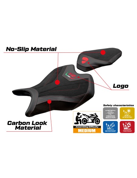 Rivestimento sella compatibile - Ducati Streetfighter V2 2025-2026 - mod Roveri Velvet