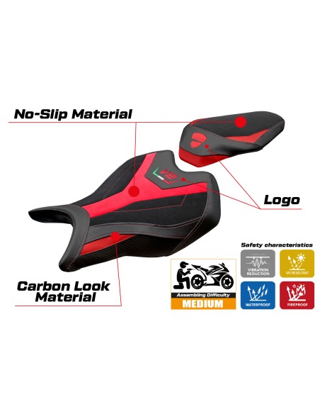 Rivestimento sella compatibile - Ducati Streetfighter V2 2025-2026 - mod Roveri Velvet