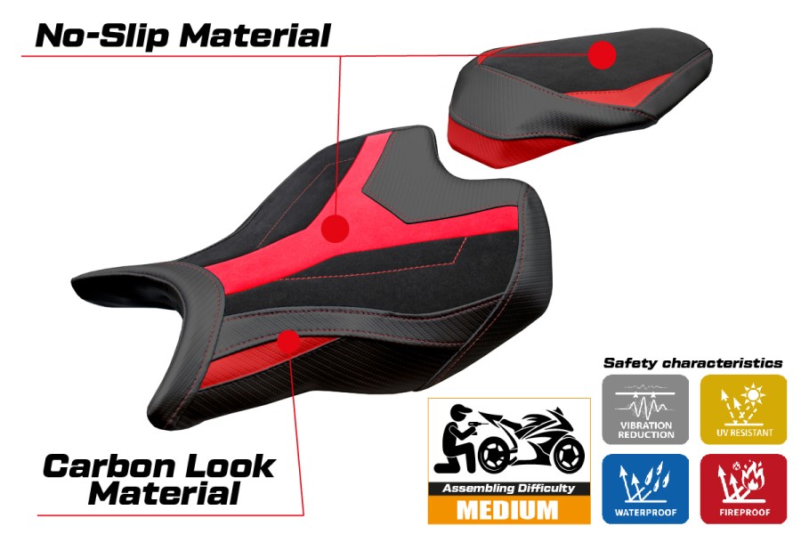 Funda de asiento compatible - Ducati Streetfighter V2 2025-2026 - mod Roveri Velvet