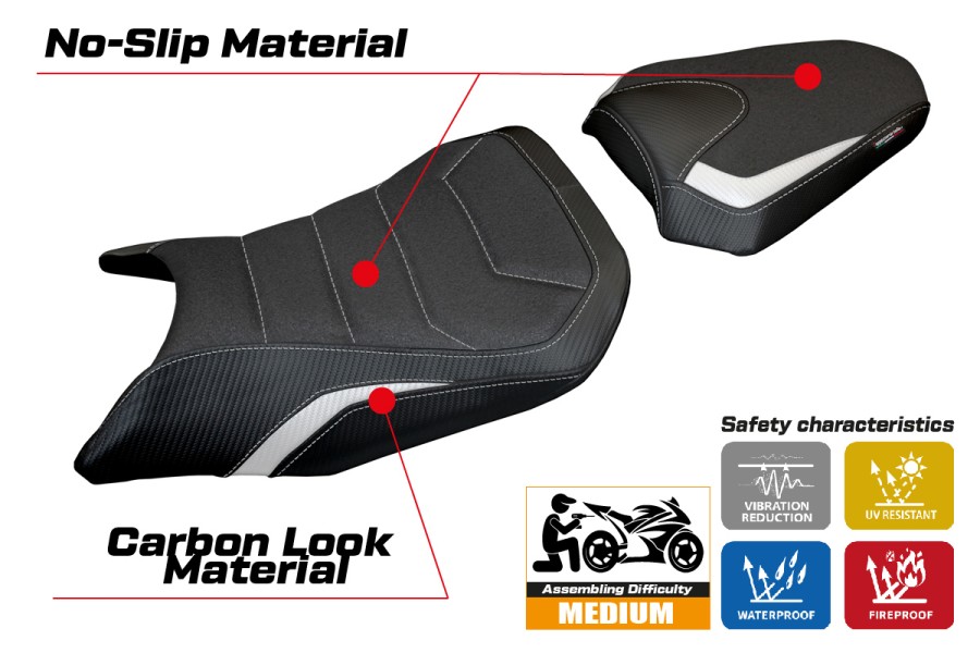 Funda de asiento compatible - Honda CB 750 Hornet 2023-2026 - mod Toyama Ultragrip