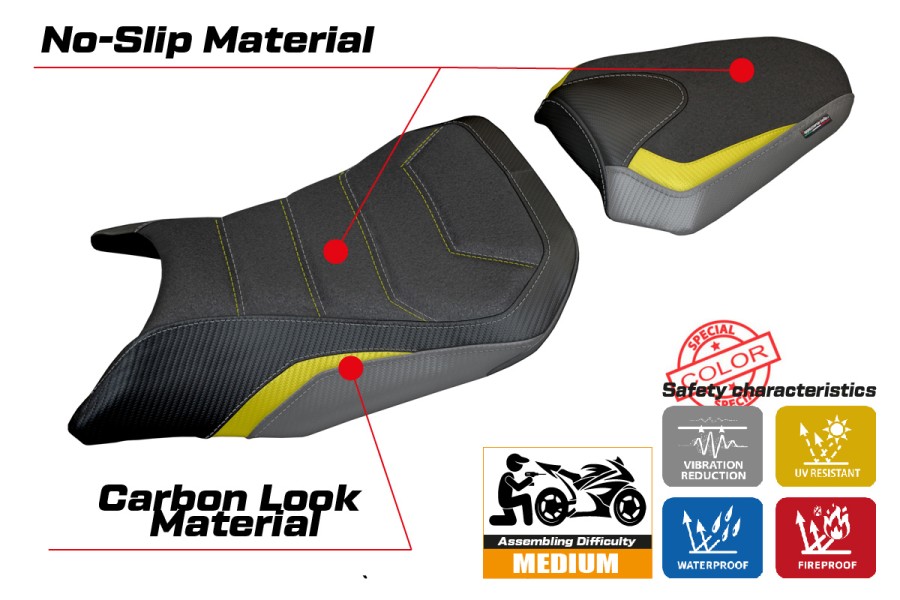 Housse de selle compatible - Honda CB 750 Hornet 2023-2026 - mod Toyama Special Color Ultragrip