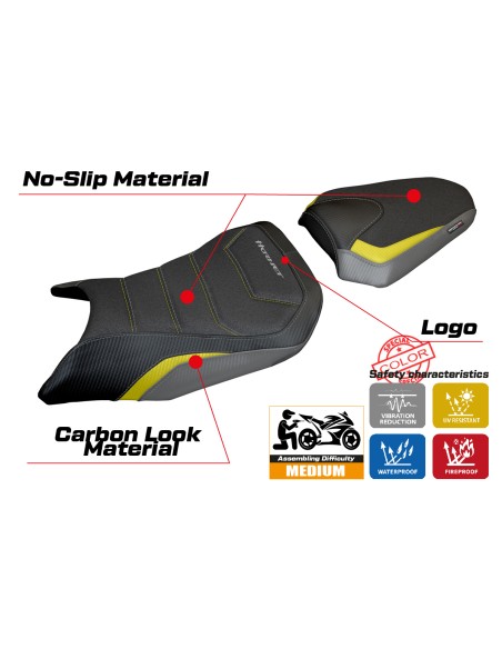 Rivestimento sella compatibile - Honda CB 750 Hornet 2023-2026 - mod Toyama Special Color Ultragrip