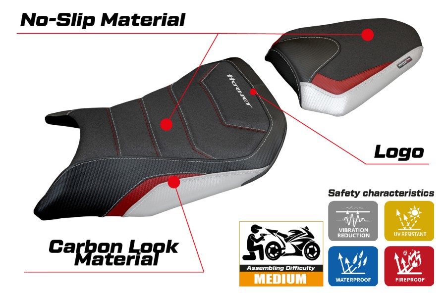 Sitzbezug kompatibel - Honda CB 750 Hornet 2023-2026 - mod Toyama Special Color Ultragrip