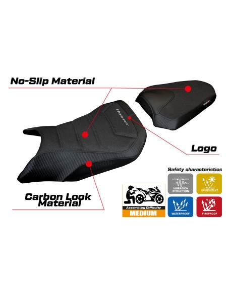 Rivestimento sella compatibile - Honda CB 500 Hornet 2024-2026 - mod Tomori Ultragrip