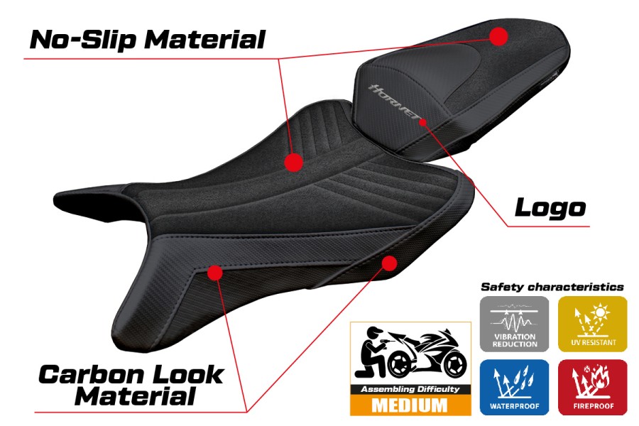 Sitzbezug kompatibel - Honda CB 1000 Hornet 2025-2026 - mod Manuel Ultragrip