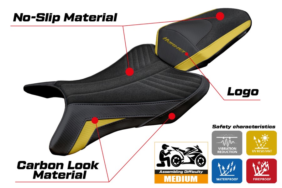 Funda de asiento compatible - Honda CB 1000 Hornet 2025-2026 - mod Manuel Ultragrip