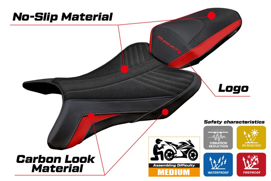 Rivestimento sella compatibile - Honda CB 1000 Hornet 2025-2026 - mod Manuel Ultragrip