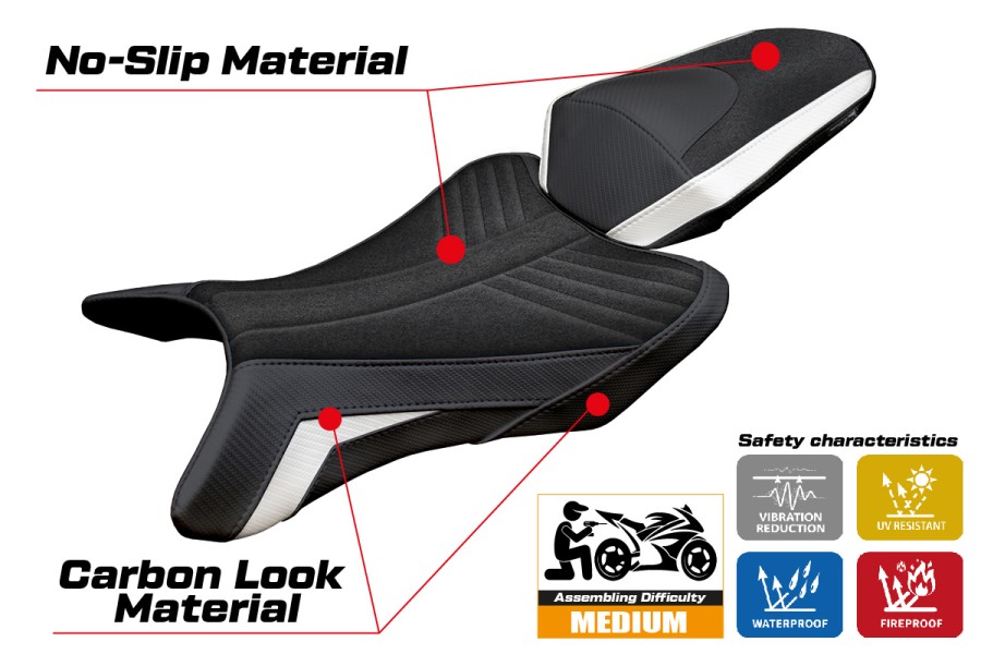 Housse de selle compatible - Honda CB 1000 Hornet 2025 - mod Manuel Ultragrip