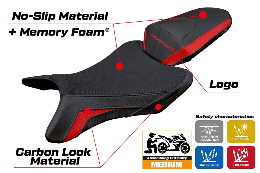 Sitzbezug kompatibel - Honda CB 1000 Hornet 2025-2026 - mod Manuel Comfort System