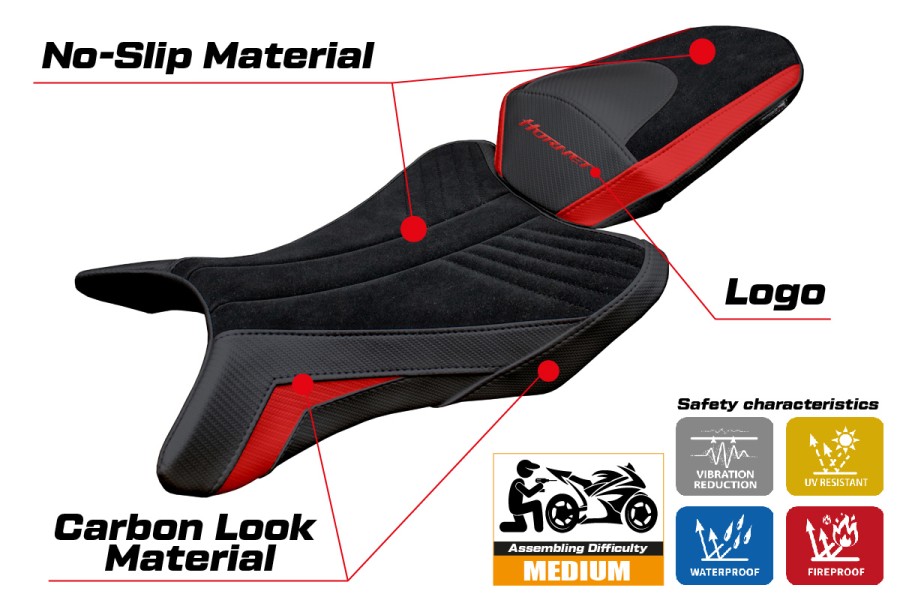 Seat cover compatible - Honda CB 1000 Hornet 2025-2026 - mod Manuel Velvet