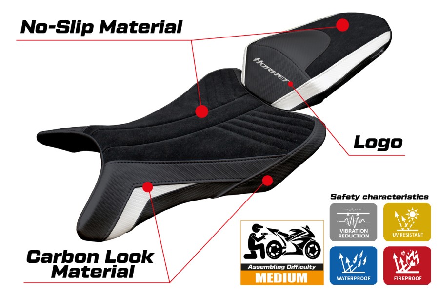 Funda de asiento compatible - Honda CB 1000 Hornet 2025-2026 - mod Manuel Velvet