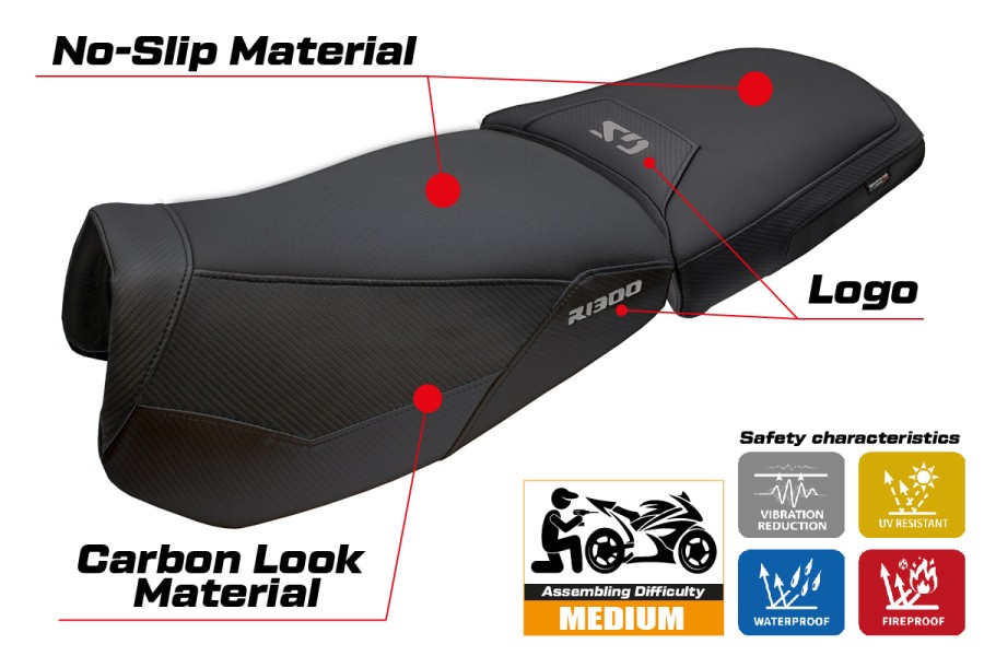 Housse de selle compatible - BMW R 1300 GS Adventure Trophy 2024-2026 - mod Bear