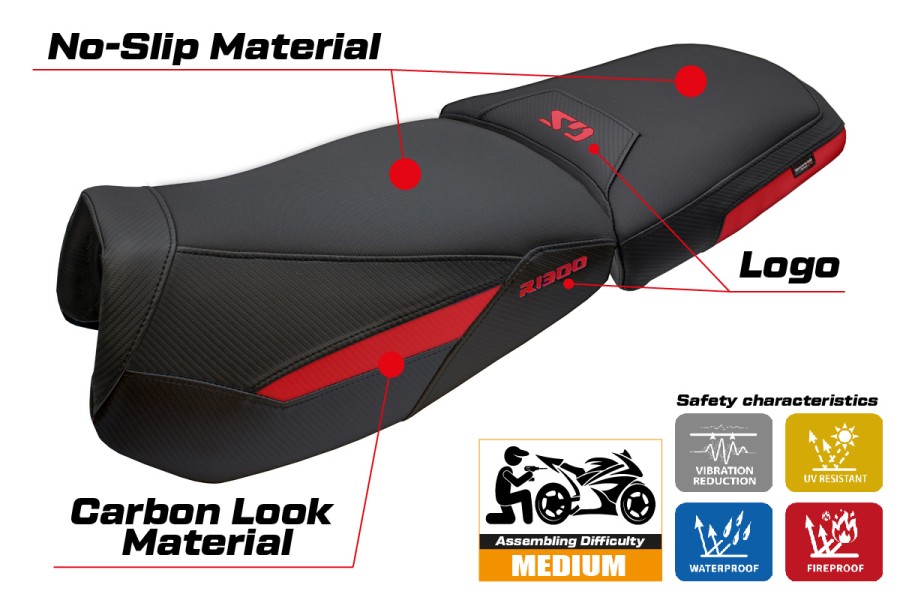 Rivestimento sella compatibile - BMW R 1300 GS Adventure Trophy 2024-2026 - mod Bear