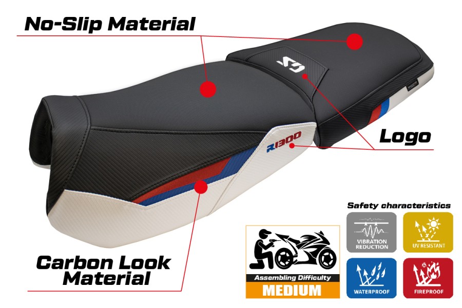 Funda de asiento compatible - BMW R 1300 GS Adventure Trophy 2024-2026 - mod Bear