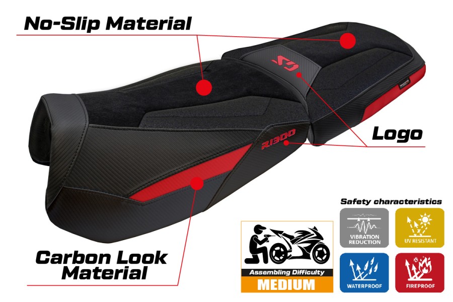 Rivestimento sella compatibile - BMW R 1300 GS Adventure Trophy 2024-2026 - mod Bear Ultragrip