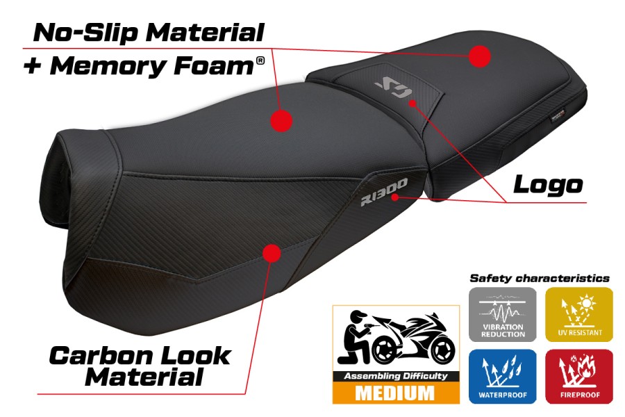 Rivestimento sella compatibile - BMW R 1300 GS Adventure Trophy 2024-2026 - mod Bear Comfort System