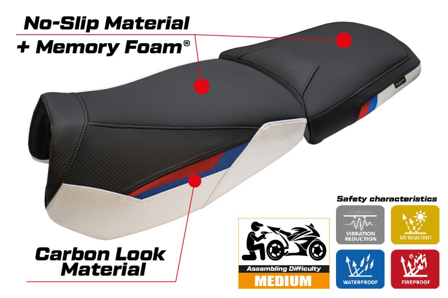 Seat cover compatible - BMW R 1300 GS Adventure Trophy 2024-2026 - mod Bear Comfort System