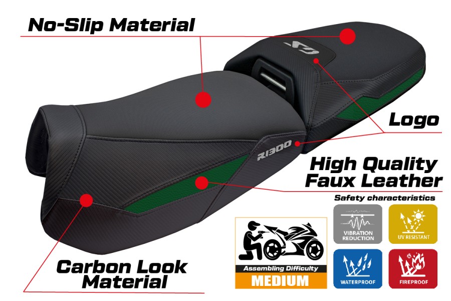 Sitzbezug kompatibel - BMW R 1300 GS Adventure 2024-2026 - mod Haisyn