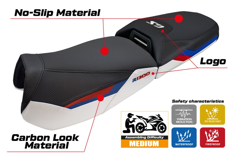 Funda de asiento compatible - BMW R 1300 GS Adventure 2024-2026 - mod Haisyn