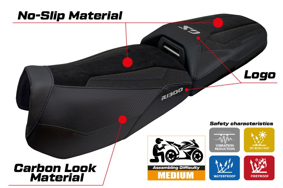 Seat cover compatible - BMW R 1300 GS Adventure 2024-2026 - mod Haisyn Ultragrip