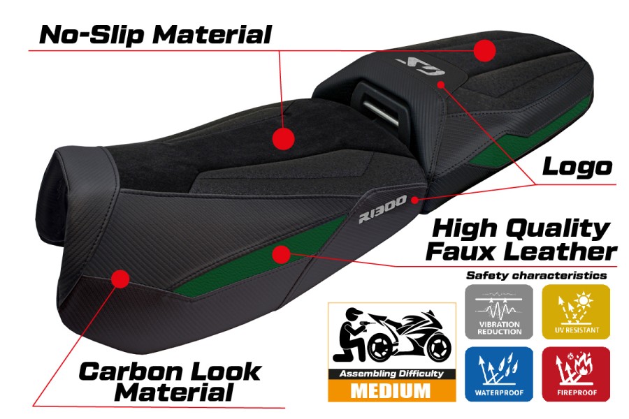 Seat cover compatible - BMW R 1300 GS Adventure 2024-2026 - mod Haisyn Ultragrip