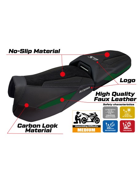 Housse de selle compatible - BMW R 1300 GS Adventure 2024-2025 - mod Haisyn Ultragrip