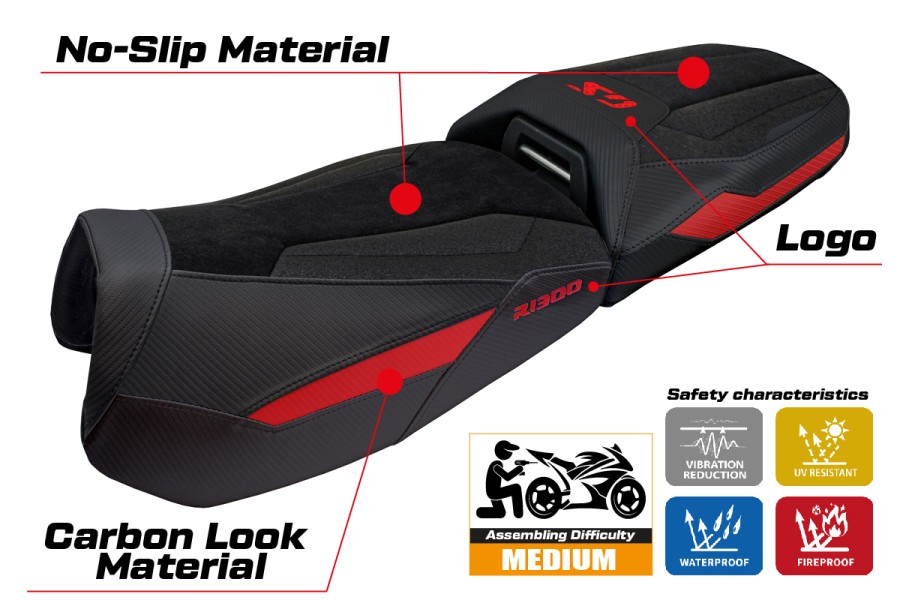 Seat cover compatible - BMW R 1300 GS Adventure 2024-2026 - mod Haisyn Ultragrip
