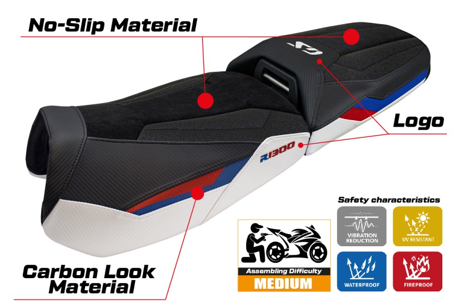 Funda de asiento compatible - BMW R 1300 GS Adventure 2024-2026 - mod Haisyn Ultragrip