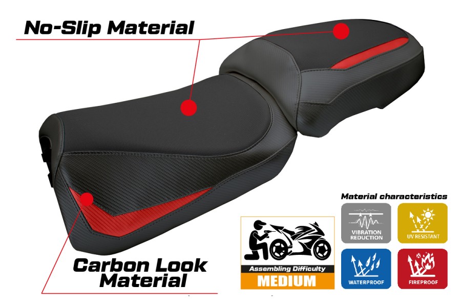 Housse de selle compatible - Ducati Multistrada V2 2025-2026 - mod Aura