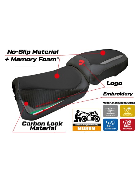 Rivestimento sella compatibile - Ducati Multistrada V2 2025-2026 - mod Aura Heating Comfort System