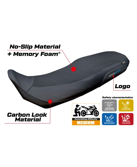 Rivestimento sella compatibile - CF Moto 800 MT-X 2025-2026 - mod Poulx Ultragrip Comfort System