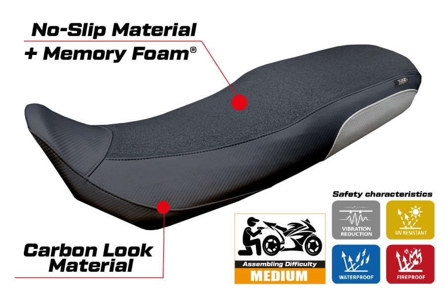 Sitzbezug kompatibel - CF Moto 800 MT-X 2025-2026 - mod Poulx Ultragrip Comfort System