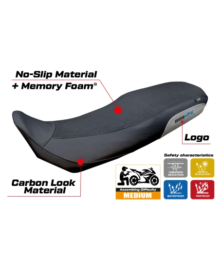 Sitzbezug kompatibel - CF Moto 800 MT-X 2025-2026 - mod Poulx Ultragrip Comfort System