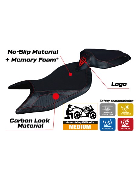 Seat cover compatible - Aprilia RS 660 2021-2025 - mod Naxos Comfort System