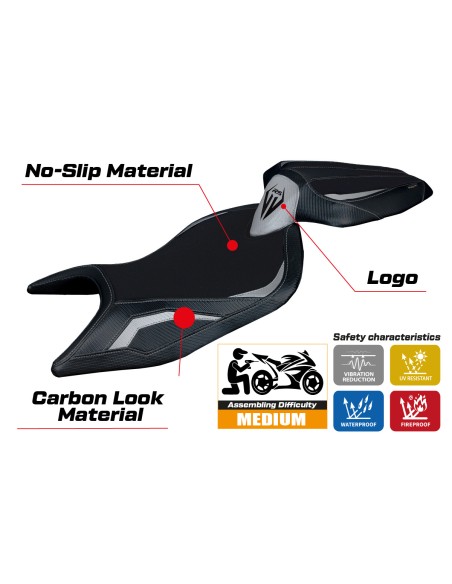 Seat cover compatible - Aprilia RS 660 2021-2025 - mod Naxos