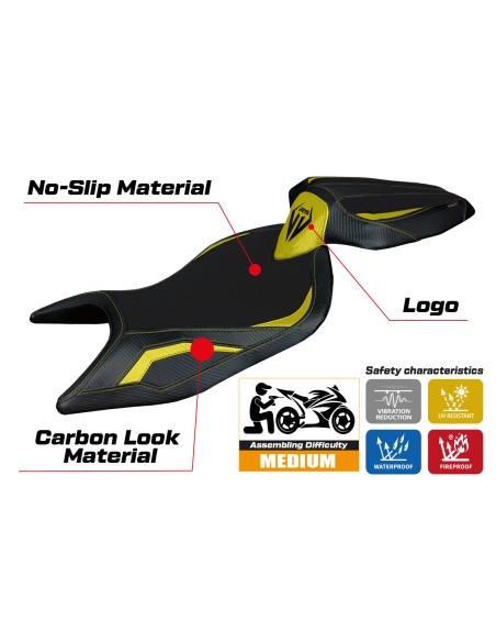 Housse de selle compatible - Aprilia RS 660 2021-2025 - mod Naxos