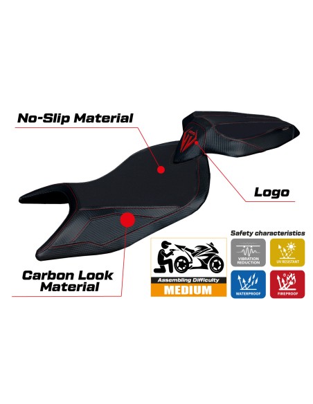 Sitzbezug kompatibel - Aprilia RS 660 2021-2025 - mod Naxos