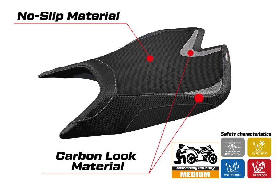 Sitzbezug kompatibel - Aprilia RSV4 2021-2026 - mod Leon