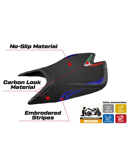 Housse de selle compatible - Aprilia RSV4 2021-2025 - mod Leon Special Color
