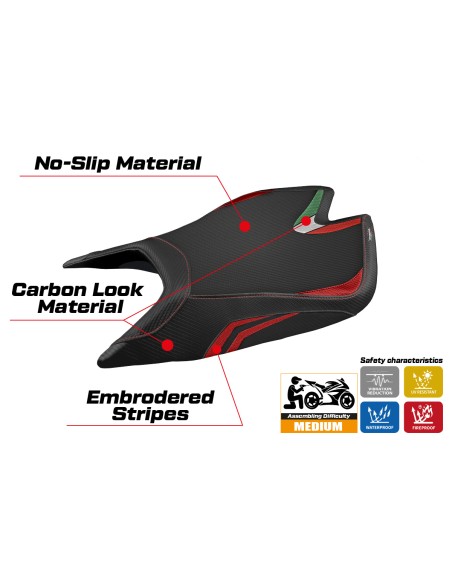 Sitzbezug kompatibel - Aprilia RSV4 2021-2025 - mod Leon Special Color Comfort System