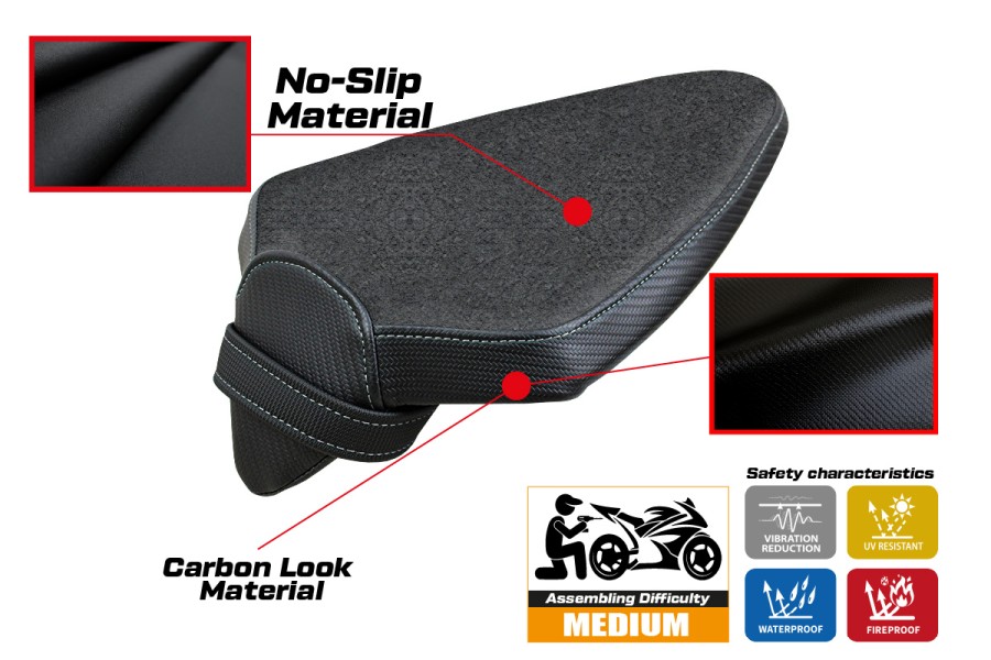Rivestimento sella compatibile - Aprilia RSV4 2021-2026 - mod Tok Ultragrip