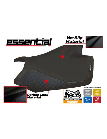 Funda de asiento compatible Aprilia RSV4 (09-20) modelo Essential