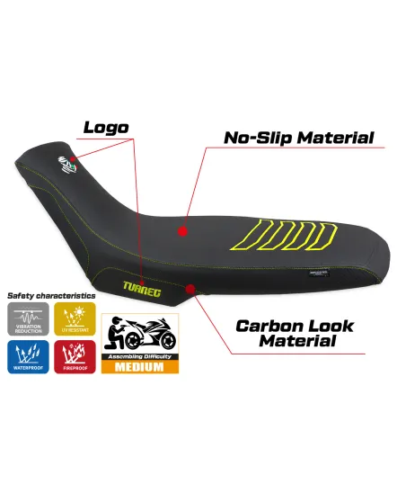 Funda de asiento compatible - Aprilia Tuareg 660 2021-2025 - mod Boras Ultragrip