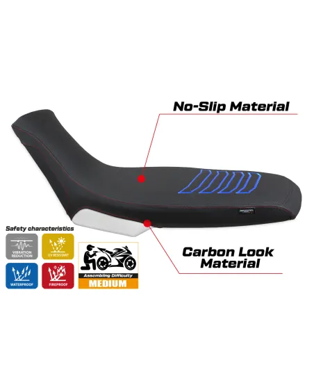 Funda de asiento compatible - Aprilia Tuareg 660 2021-2026 - mod Boras Special Color Ultragrip