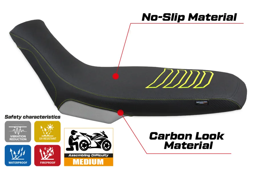 Housse de selle compatible - Aprilia Tuareg 660 2021-2026 - mod Boras Special Color Ultragrip