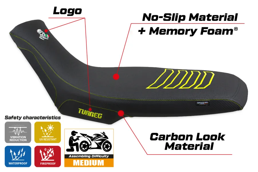 Rivestimento sella compatibile - Aprilia Tuareg 660 2021-2026 - mod Boras Comfort System