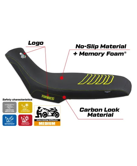 Housse de selle compatible - Aprilia Tuareg 660 2021-2025 - mod Boras Comfort System