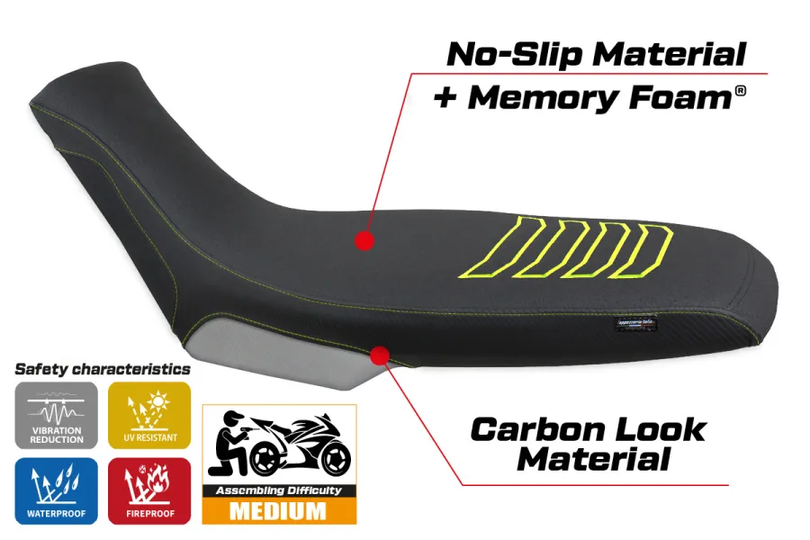 Rivestimento sella compatibile - Aprilia Tuareg 660 2021-2026 - mod Boras Special Color Comfort System