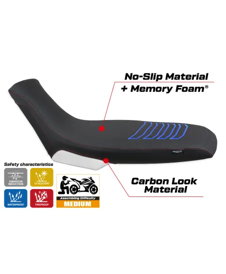 Funda de asiento compatible - Aprilia Tuareg 660 2021-2025 - mod Boras Special Color Comfort System