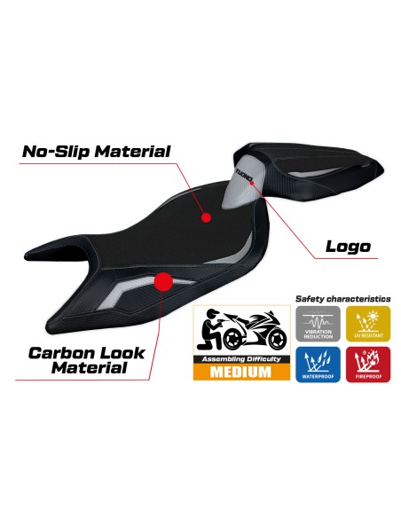 Rivestimento sella compatibile - Aprilia Tuono 660 2021-2024 - mod Sparta